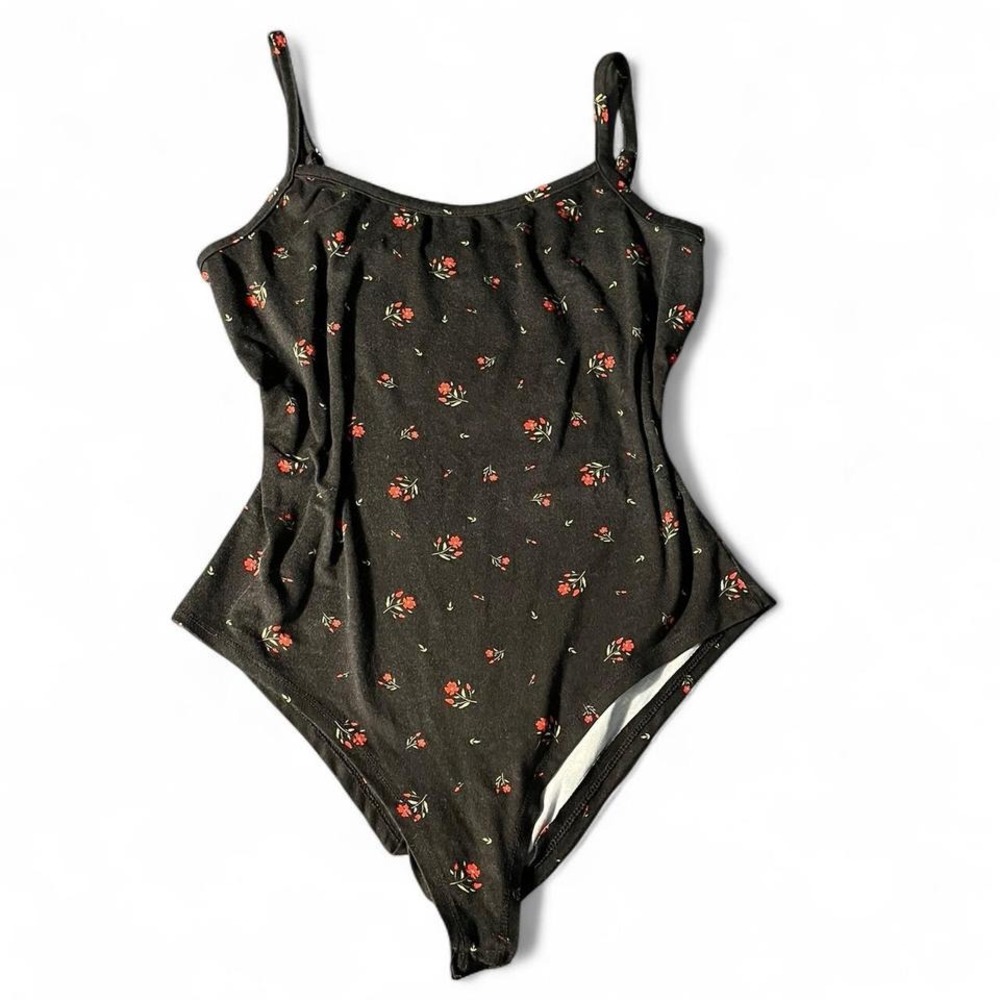 black floral bodysuit